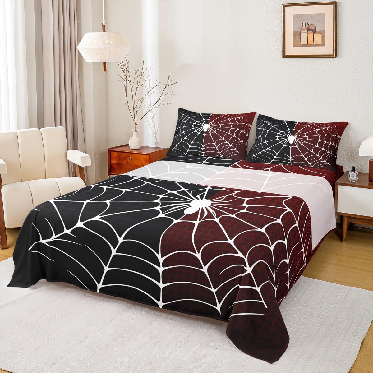 Parure de lit avec drap plat résistant Manfei pour lit enfant et adolescent