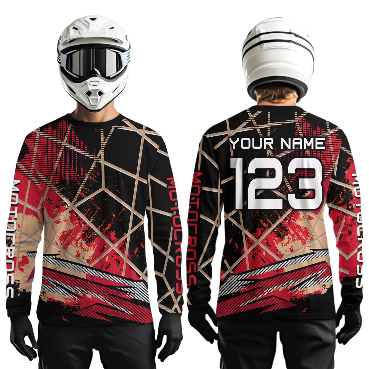 PIONAMZIOZ Personalized Motocross Jersey Dirt Bike Shirt Kid Adult Off-Road Jersey Men Women (US, Alpha, Small, 5X-Large, Regular, Regular, Adult Jersey)