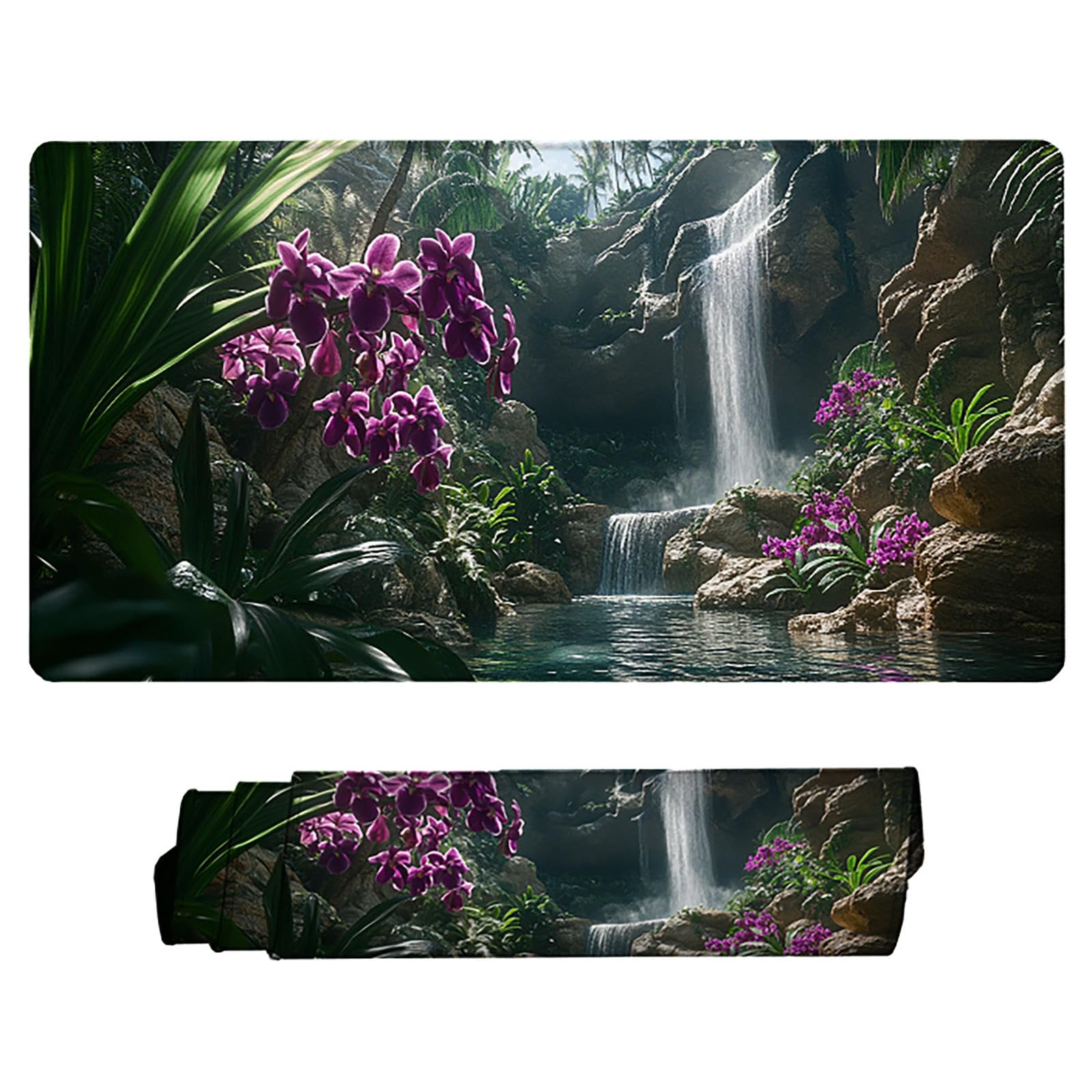 Zielona podkładka pod mysz XXL, na biurko, 1200 x 600 cm, szyte krawędzie, podkładka pod mysz, gumowa podstawa, podkładka pod mysz, stabilna przyczepność na gładkich powierzchniach, poprawia
