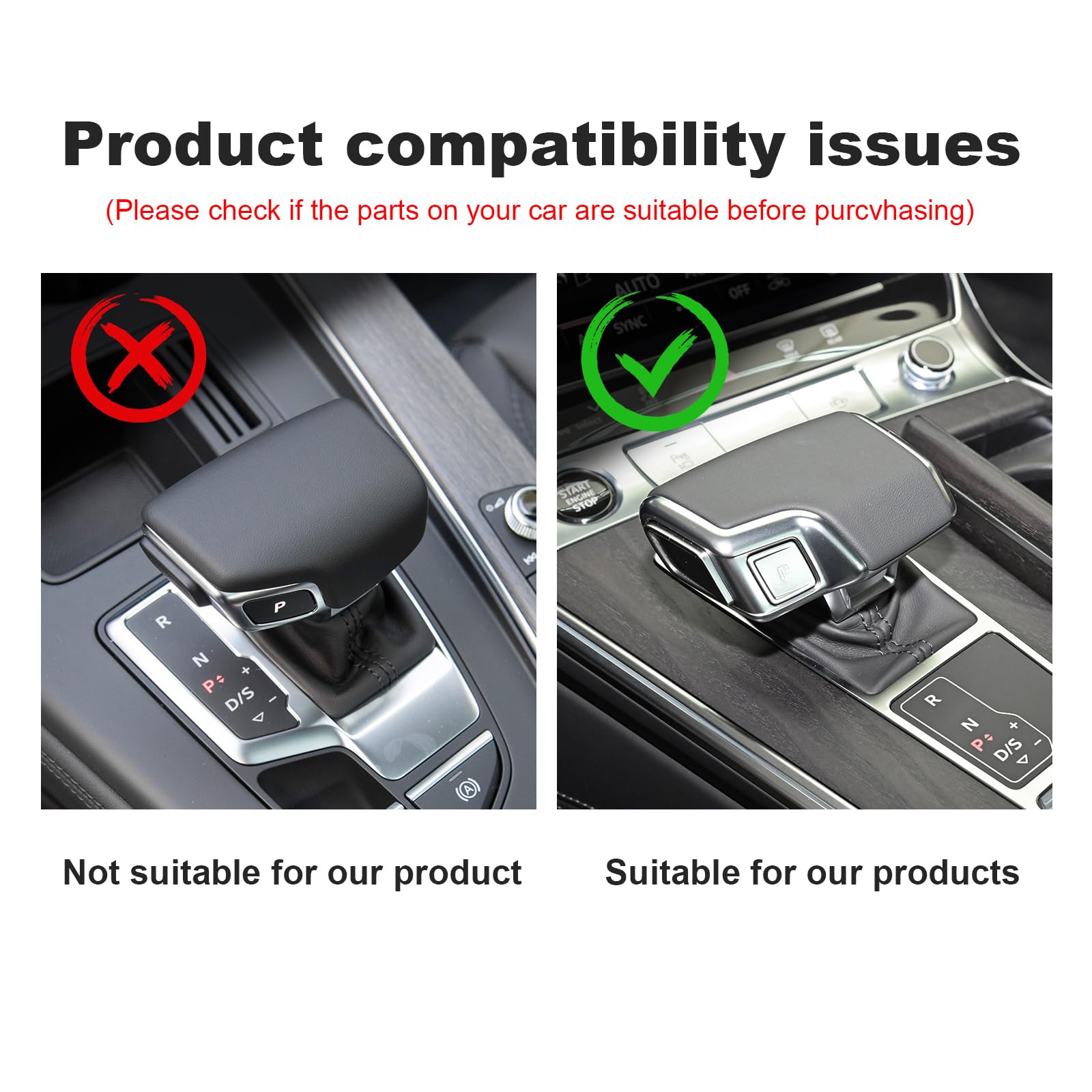 Pomello Cambio In Pelle Forato Per Audi A6 C8 - Console Interni Auto Stile Sportivo