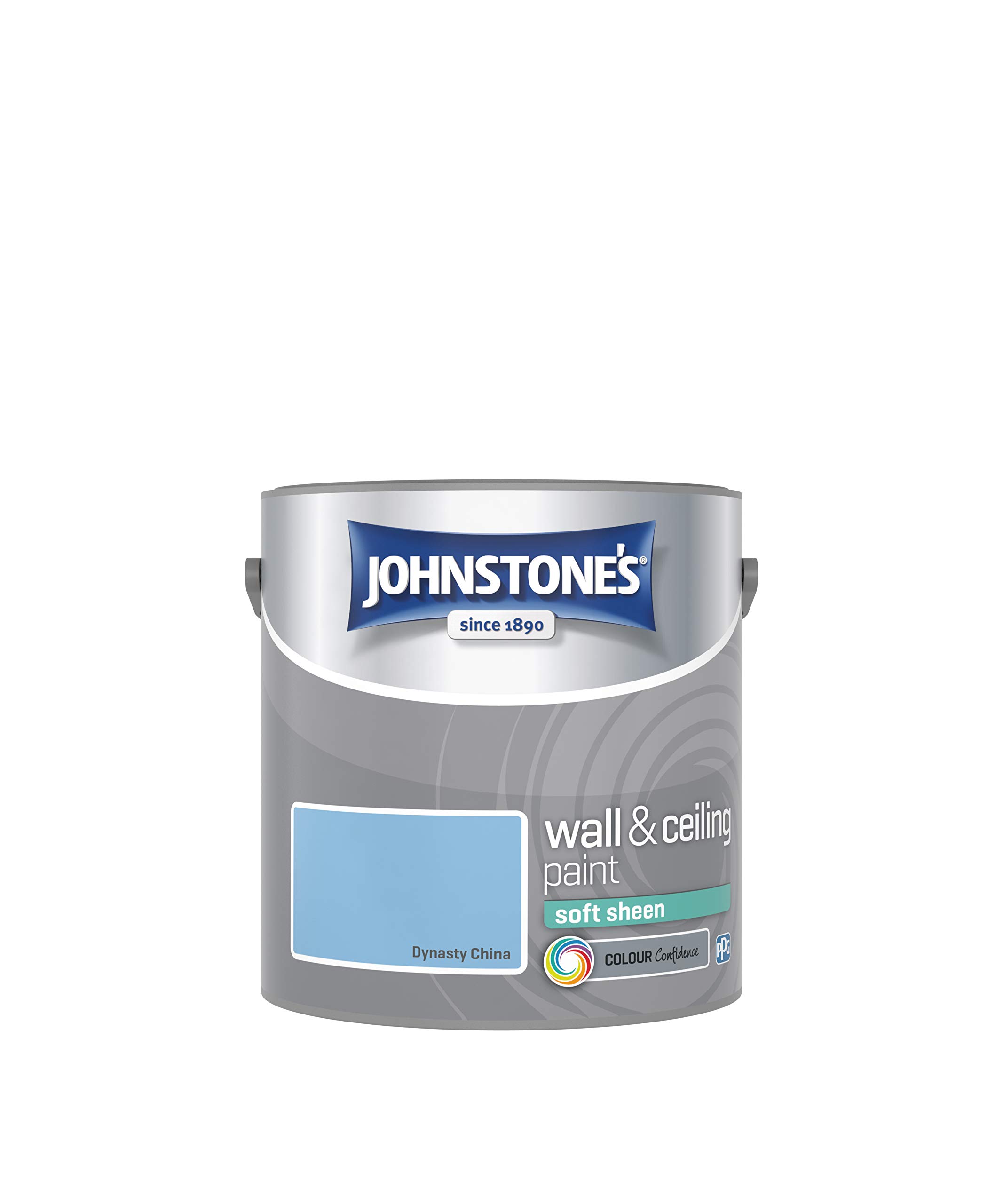 Johnstone's - Wall & Ceiling Paint - Dynasty China - Soft Sheen Finish - Emulsion Paint - Fantastic Coverage - Easy to Apply - Dry in 1-2 Hours - 12m2 Coverage per Litre - 2.5L