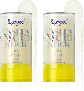 Unseen Sunscreen Stick - SPF 40 - Clear & Invisible + Broad Spectrum - Glides Over Makeup - Natural Finish - For All Skin Types - 0.7 fl oz, 2 Pack