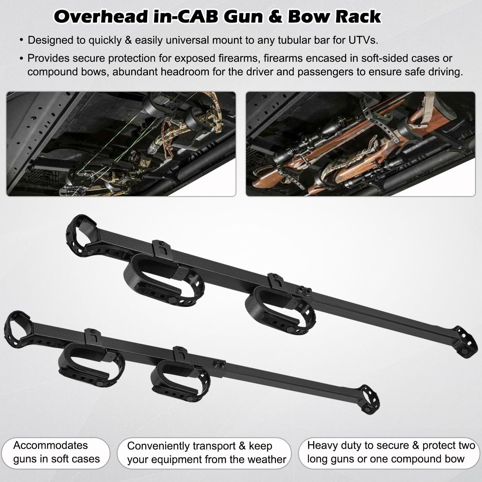 Polaris General Overhead In-Cab Gun/Bow Rack - Kolpin Powersports