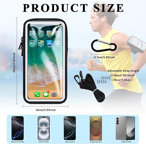 Miniatura 5 de Soporte para teléfono para correr, bolso pequeño para teléfono celular, bolsa cruzada para mujeres y niños, bolsa deportiva para hombres, iPhone,
