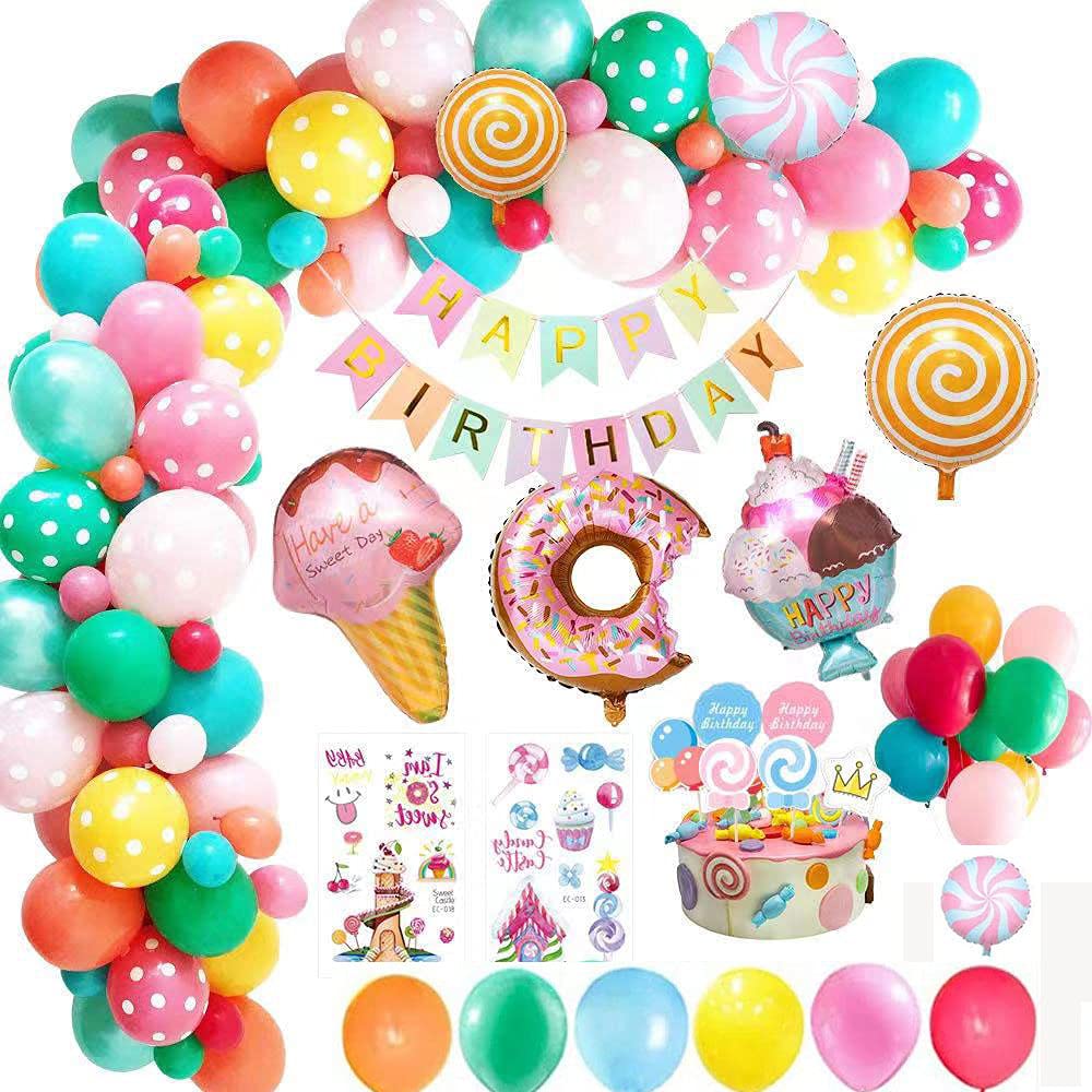 Buy Ice Cream Donut Candy Theme Birthday Party Decorations Lollipop