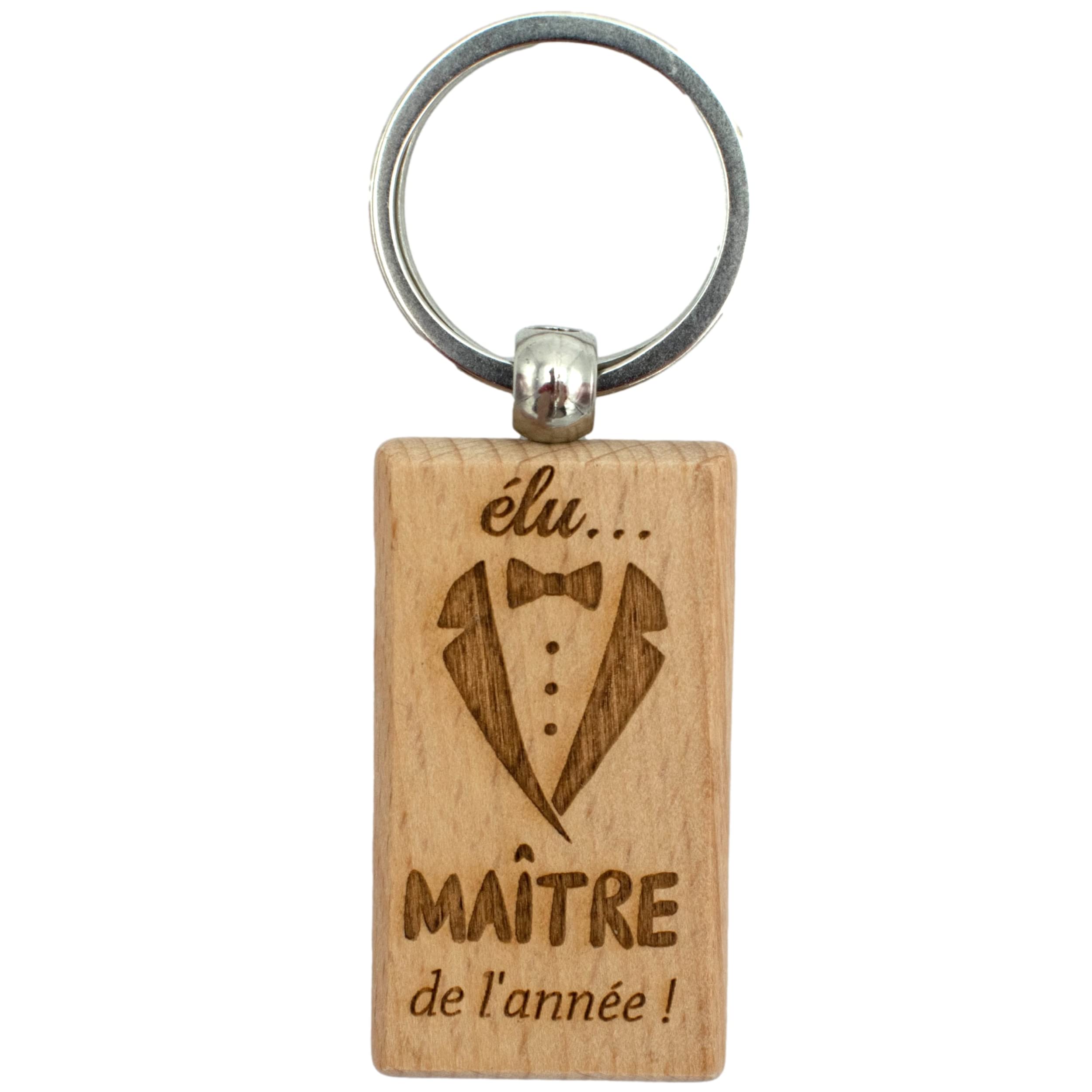 Portachiavi Personalizzato "Super Maestro" In Legno - Regalo Per Insegnante Fine Anno Scolastico - 3
