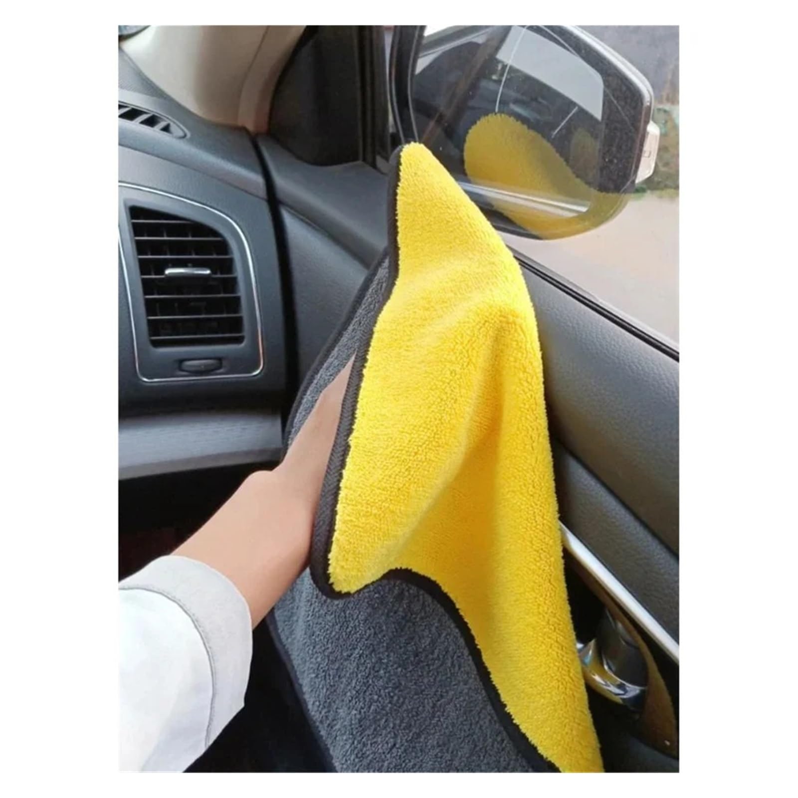 Microfiber Cleaning Towels for Cars - Professional Detailing Cloths - 1 2 6 Pack Car Drying and Washing — view 6