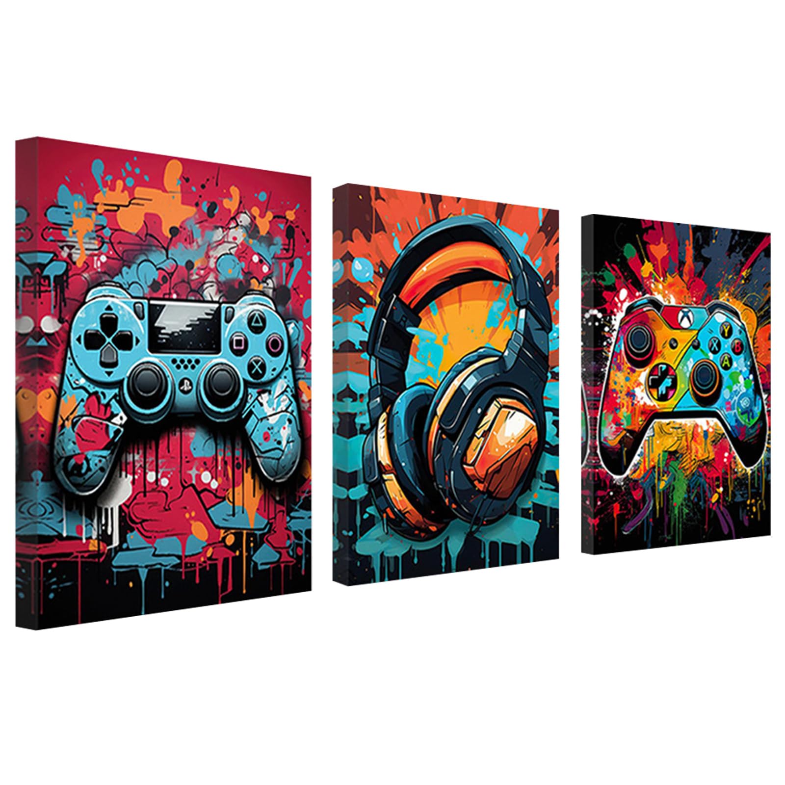 hocadon 3 Piezas Cuadro Pintura Moderno de Pared Cuadros para Juegos de Pared 30x40cm Cuadros para Dormitorios Cuadros con Marco para Murales de Salón, Dormitorio Decorativo