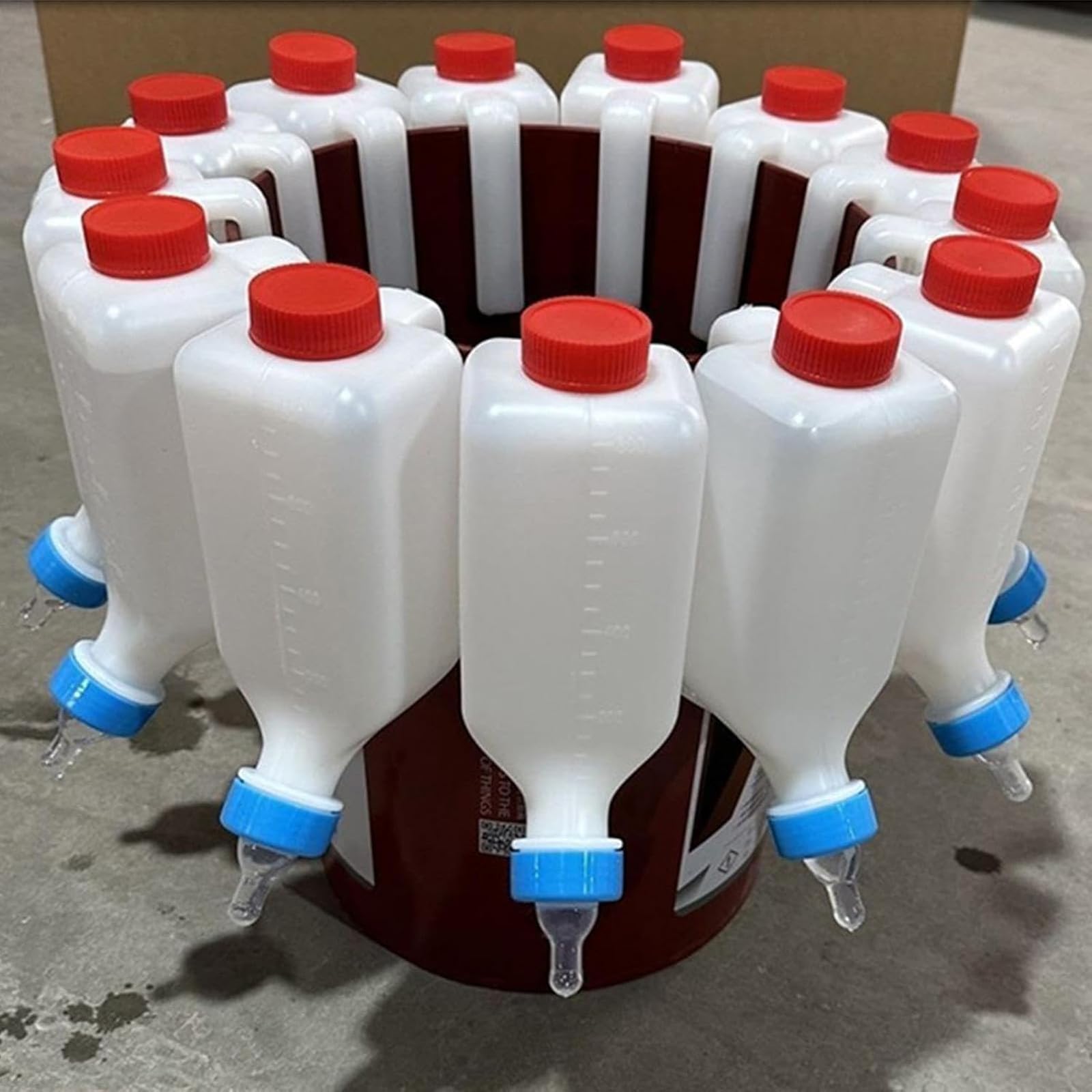 Lamb Feeding Bottle - 500/800ml Hanging Plastic Milk Feeder Bottle for Feeding Dogs, Cow, Sheep and Goat Lambing (2PC#1_800ml) - 4