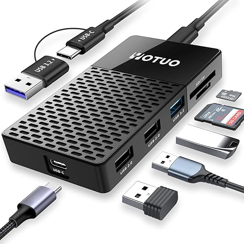 YOTUO Portable SSD 1TB, Up to 1050MB/s, USB-C External Solid-State Drive with All-in-One Multi-Port USB 3.2 Hub and SD/TF Card Reader Docking Station with iPhone 17/PC/Laptop/Mac/Windows/Android/iOS. - 1TB - Black