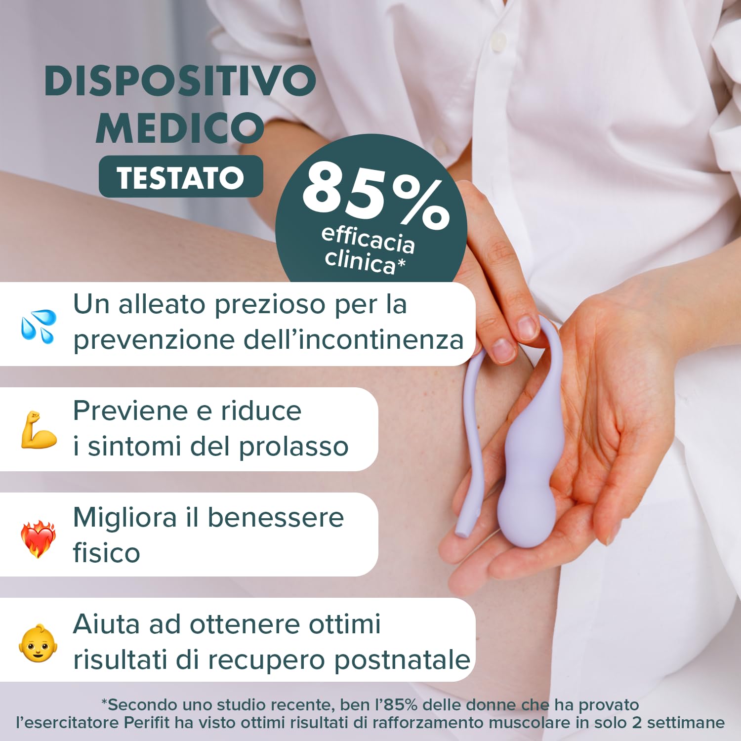Perifit Care+ | Sonda pelvica Kegel con App | Rafforza il tuo pavimento pelvico, migliora il controllo della vescica e velocizza il recupero postnatale