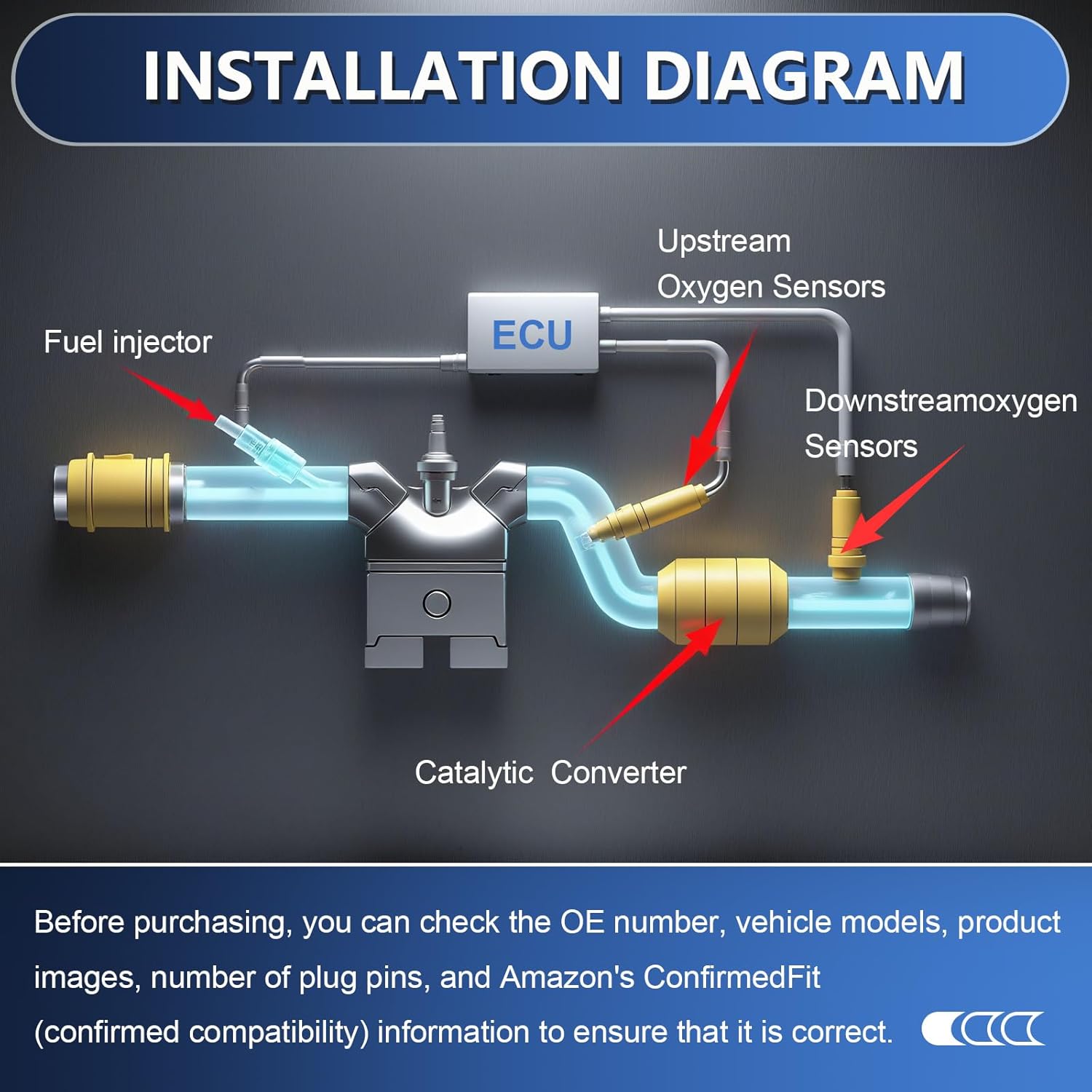 234-4189 Downstream O2 Sensor for Toyota Tacoma 2.4L 2.7L 3.4L 2000-2004 - Direct Fit Oxygen Sensor Replaces 89465-09250 OS1543 - Restores Performance & Fuel Efficiency
