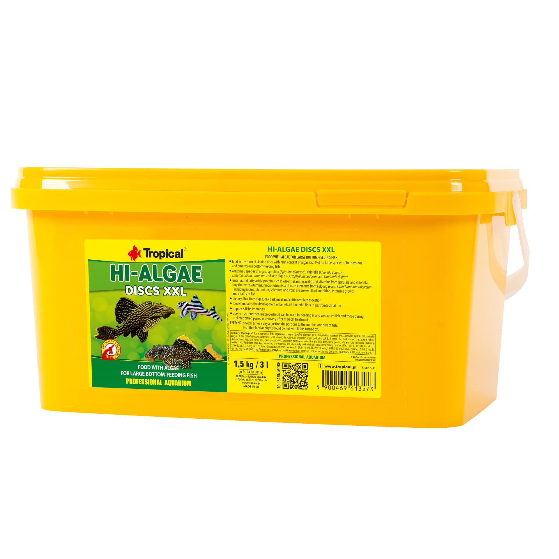 HI-ALGAE DISCS XXL 3L / 1,5kg - Mangime con alghe per pesci che si nutrono sul fondo