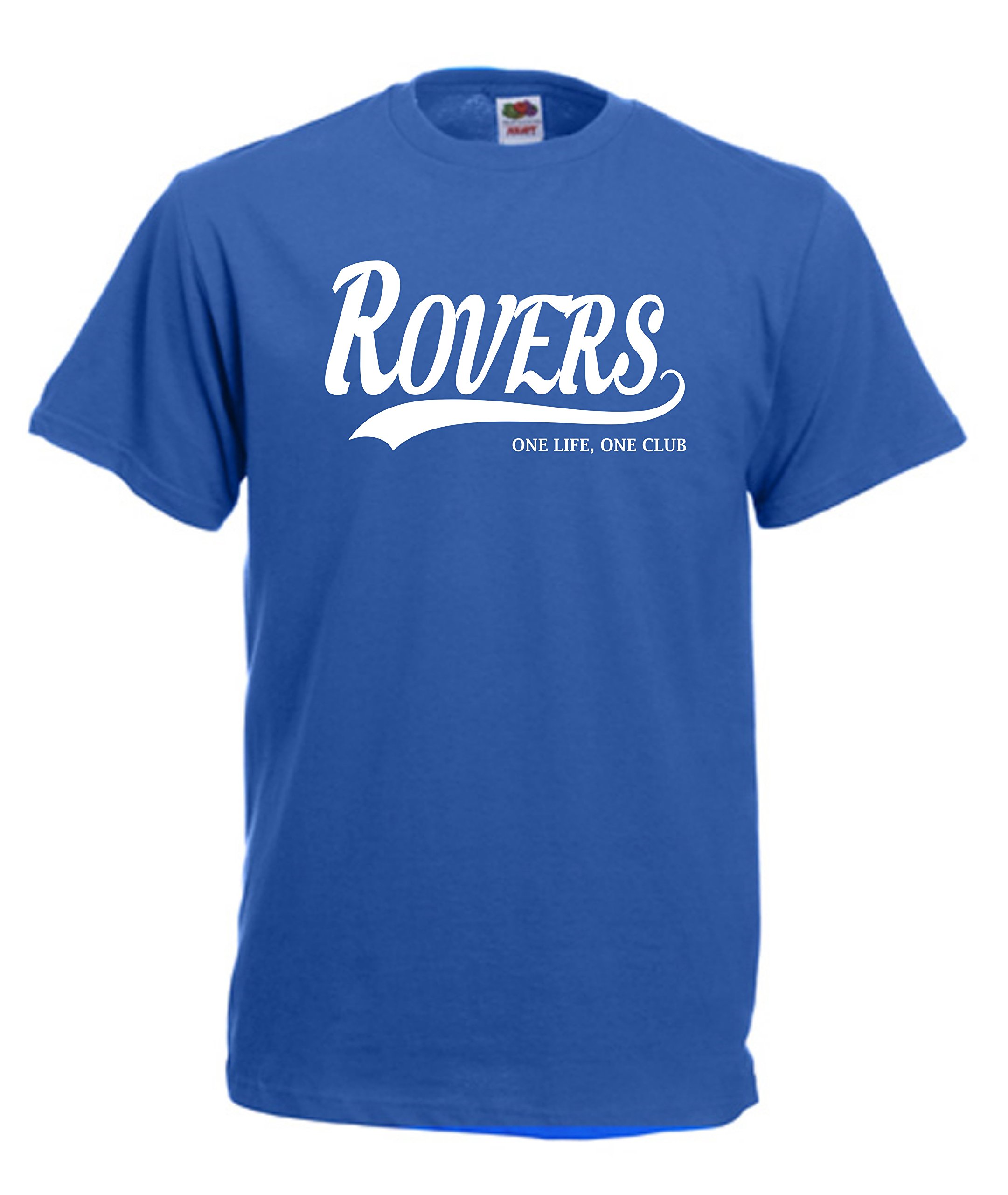 All About The Print Bristol Rovers Football Gift - one Life one Club Idea T-Shirt FC Present F15 (Adult Small, Blue)
