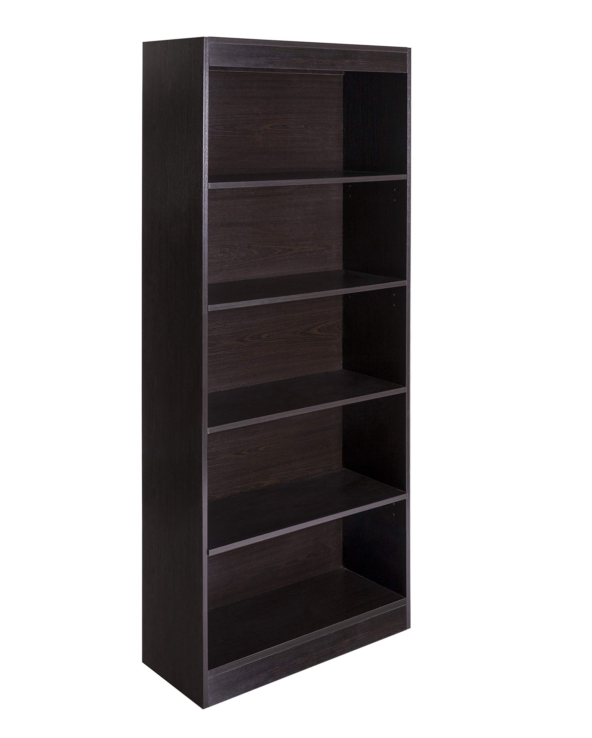 OneSpace Essentials 5-Tier Bookshelf, Espresso