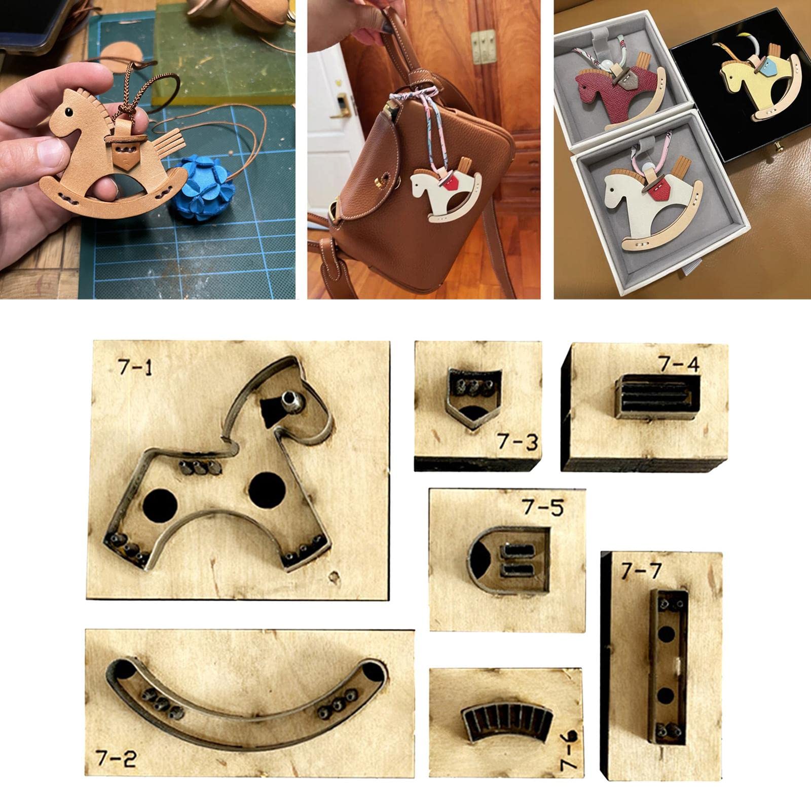 7 Uds DIY Punch de Troqueles de corte para plantilla de plantilla de corte de material cuero Scrapbooking Suministros de herramientas de artesanía