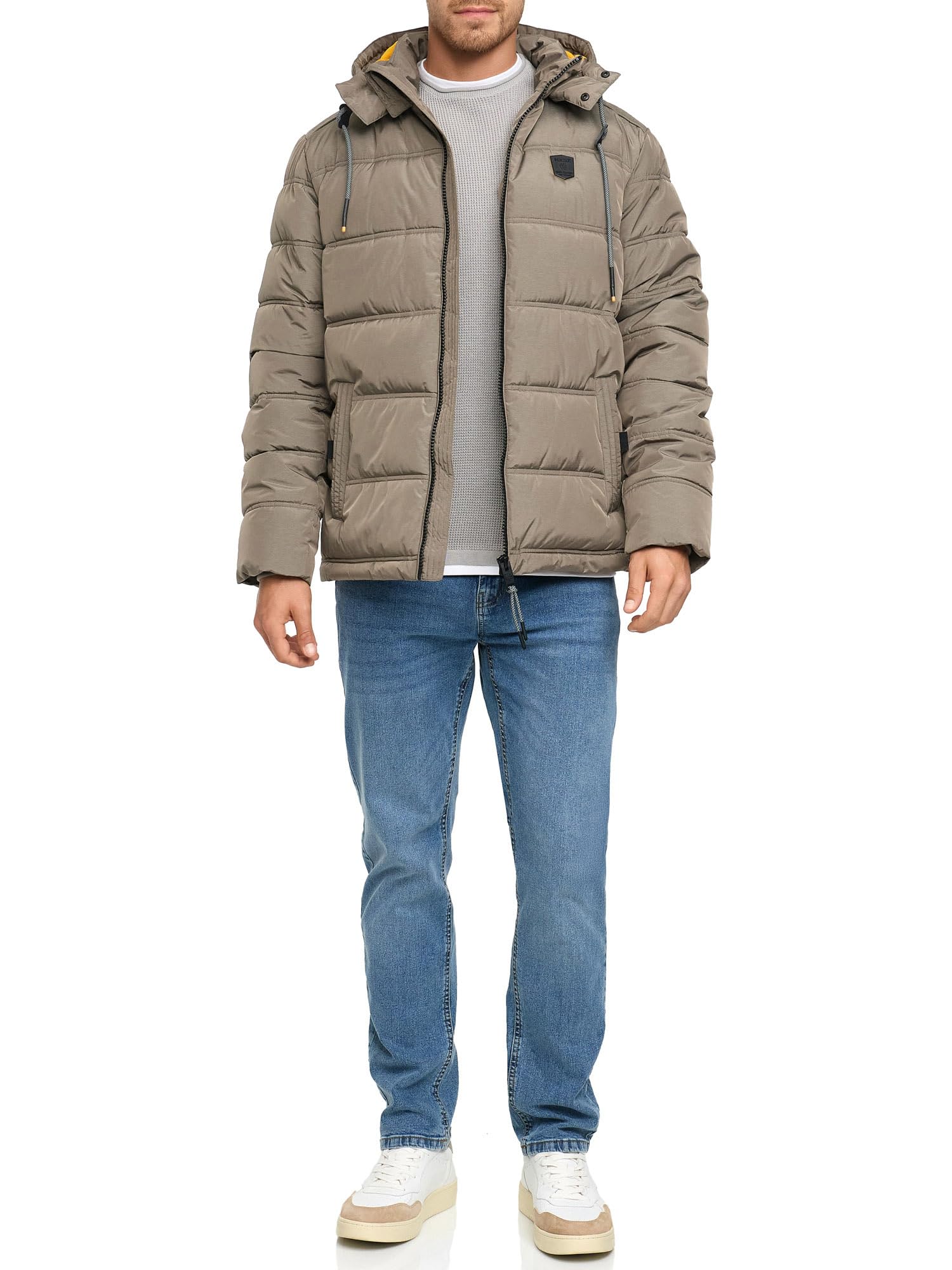 Indicode Herren INCoolios Winterjacke mit Kapuze und Fleecefutter