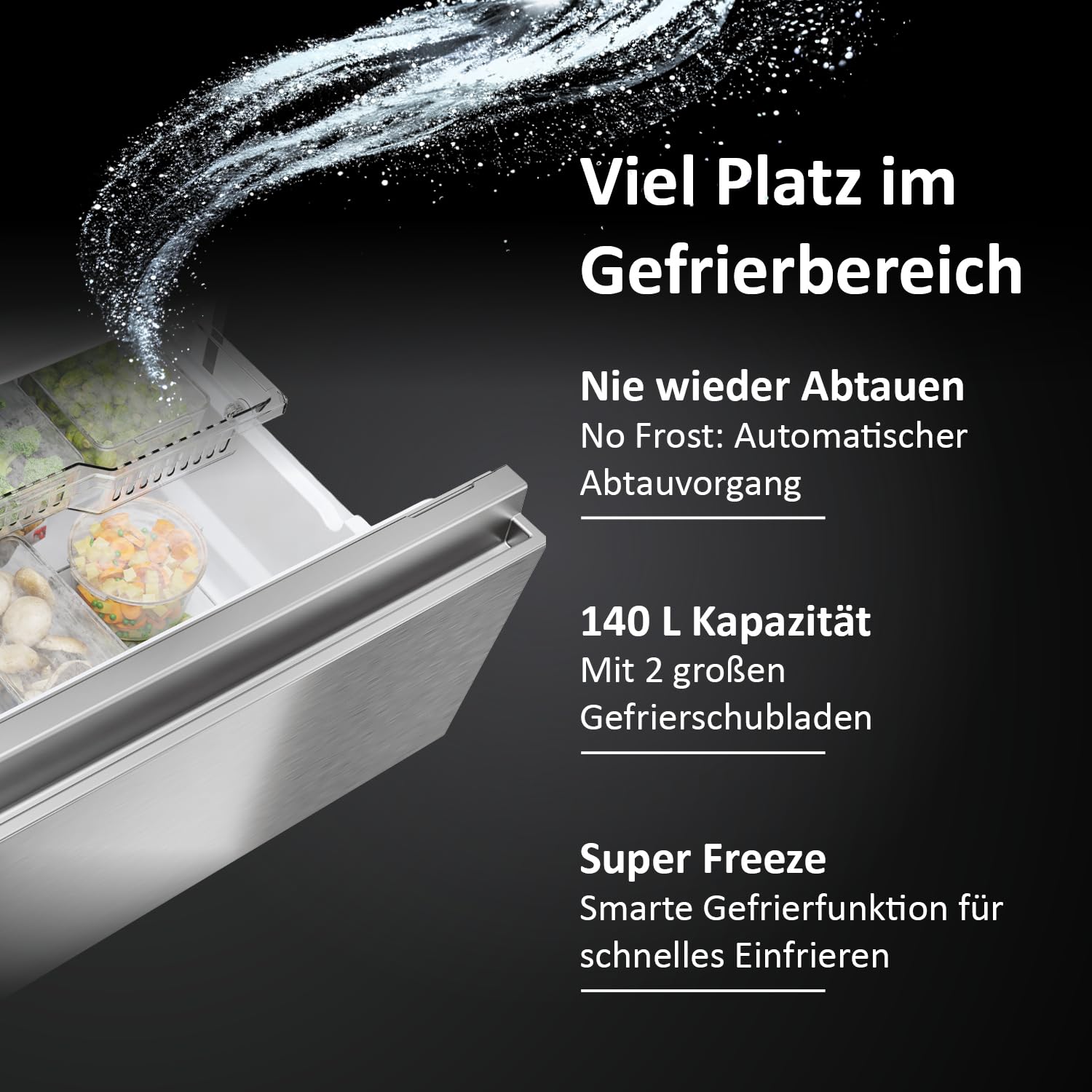 Haier French Door Kühl-Gefrierkombination 70 cm 402 L No Frost LED Touch-Display FD 70 SERIE 3 HFR3718ENMM