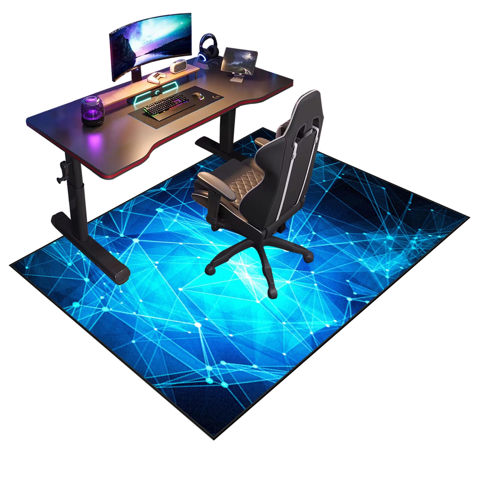 Heavy Duty Office Chair Mats for Carpeted and Hardwood Floor Carpet Protector Chair Mat for Home Office Floor Mat for Office Chair Anti-Slip Computer Gaming Chair Mats for Rolling Chair 70 x 100 cm