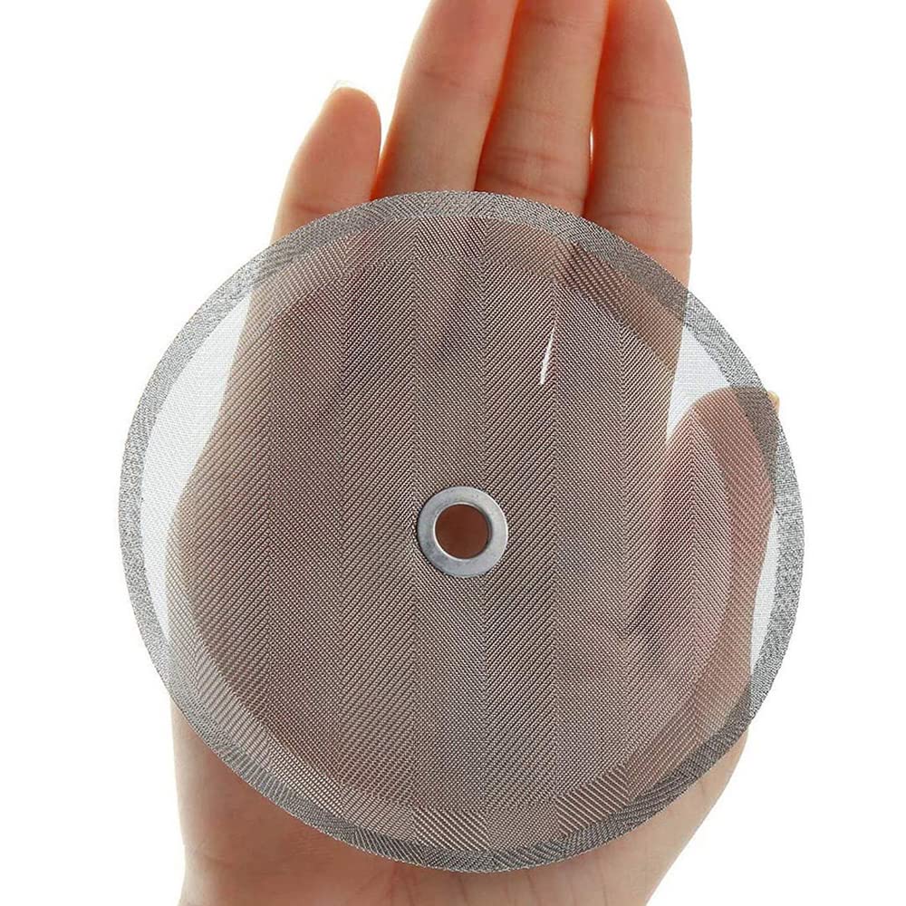 4 Pack Round French Press Filter Replacement Filter Screen, Reusable Stainless Steel Mesh Filters for 250 Mesh Coffee Makers