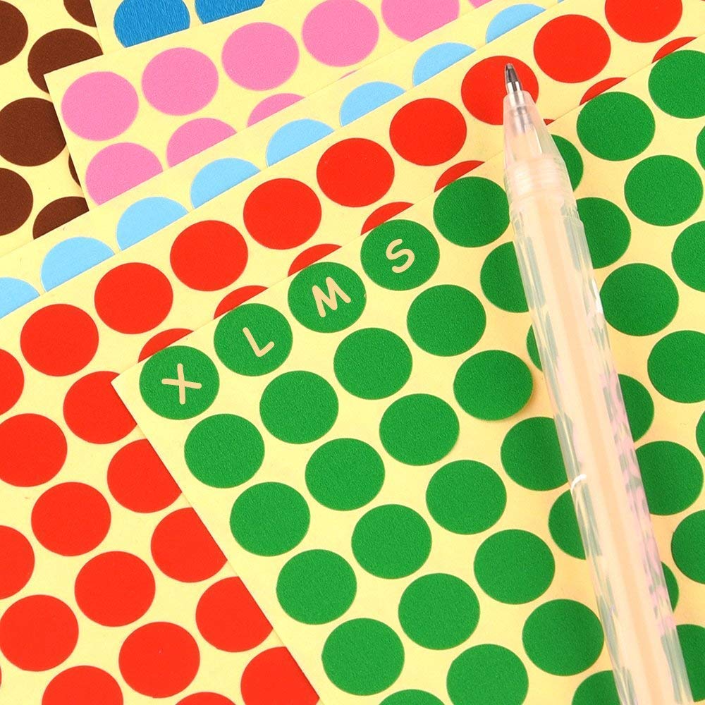 Colored Dot Labels 5280 Pieces Colored Dot Stickers - 10mm Round Labels ...