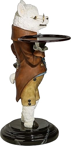 Miniatura 5 de Design Toscano Alfred the Alpaca at Your Service - Mesa de mayordomo escultórico, 33 pulgadas, a todo color