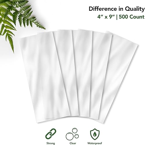 Miniatura 4 de Seal Fresh Bolsas de celofán con lazos holográficos láser de 4 pulgadas (5 colores)  4 x 9 pulgadas (500 unidades)  Bolsas de celofán transparentes,