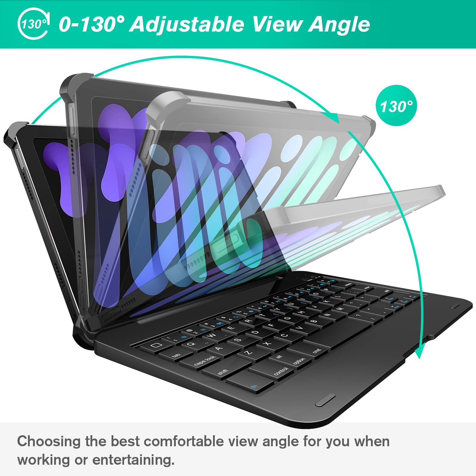 Amazon | NOKBABO iPad Mini 6 ケース ワイヤレスキーボード付き 8.3