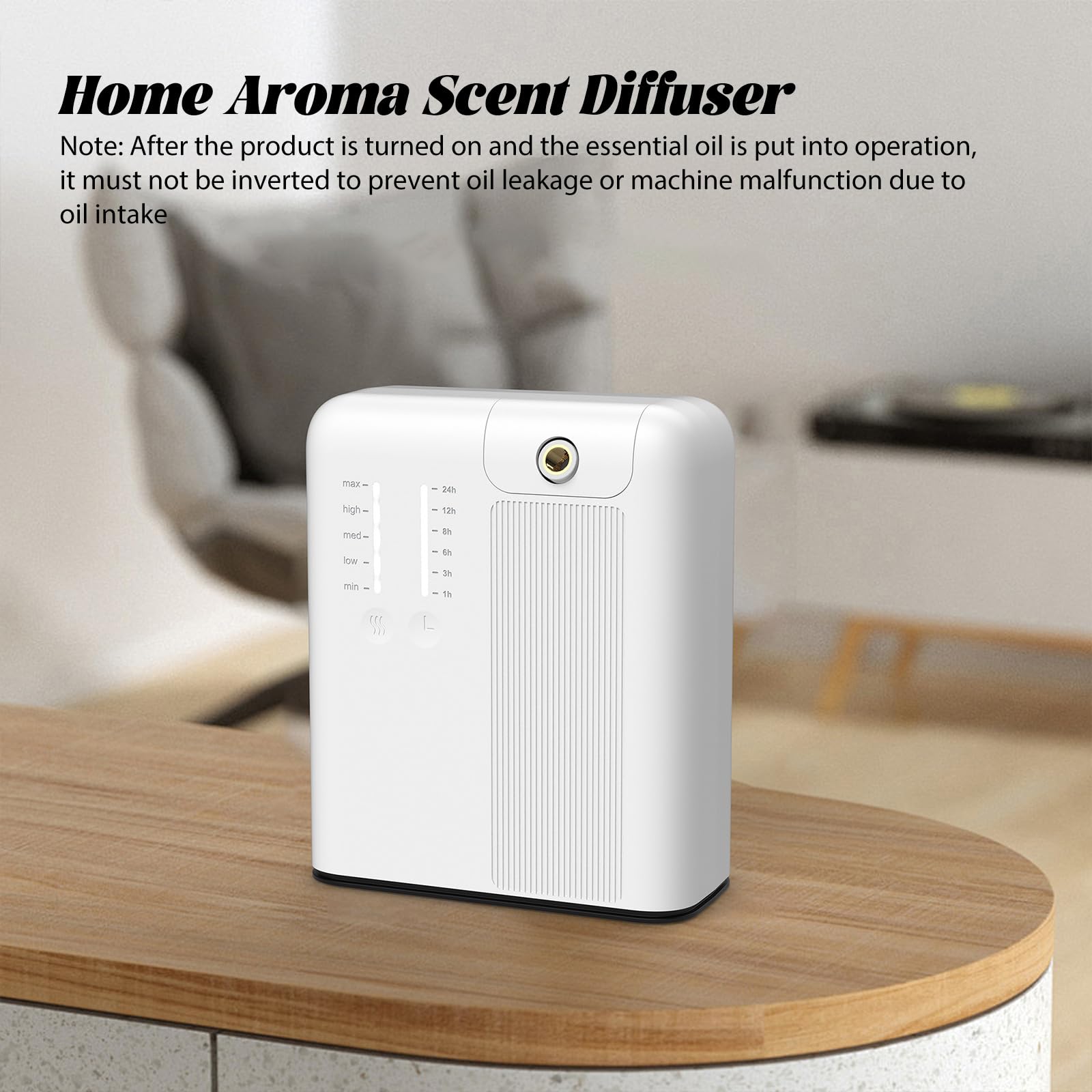 Diffusore elettrico di oli essenziali,300 ml diffusore di oli essenziali senza acqua con tecnologia di nebulizzazione, controllo Bluetooth e Wi-Fi, copertura da 2000 piedi quadrati (nero)