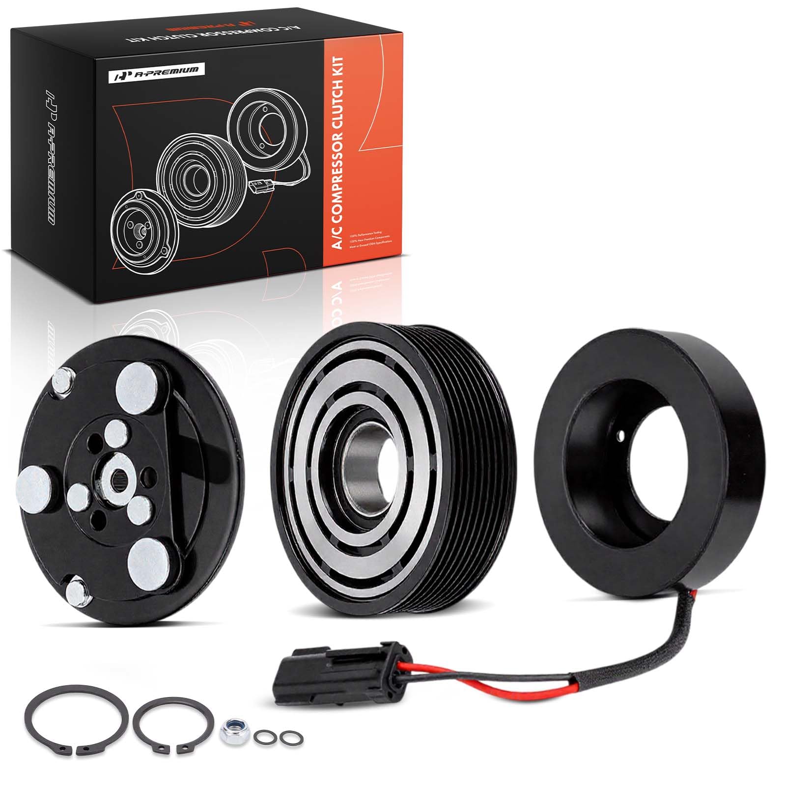 A-Premium Air Conditioner AC Compressor Clutch Kit Compatible with Dodge Ram 2500 1994-2005, Ram 3500 1994-2005, 5.9L
