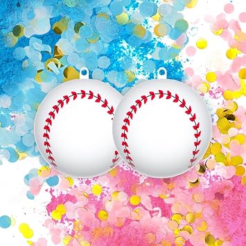 Gender Reveal Baseball with Powder Pink or Blue Exploding Gender Reveal Ball for Game Boy or Girl Reval Baseball with Powder for Gender Reveal Party Ideas Powder+Confetti, Blue&Pink