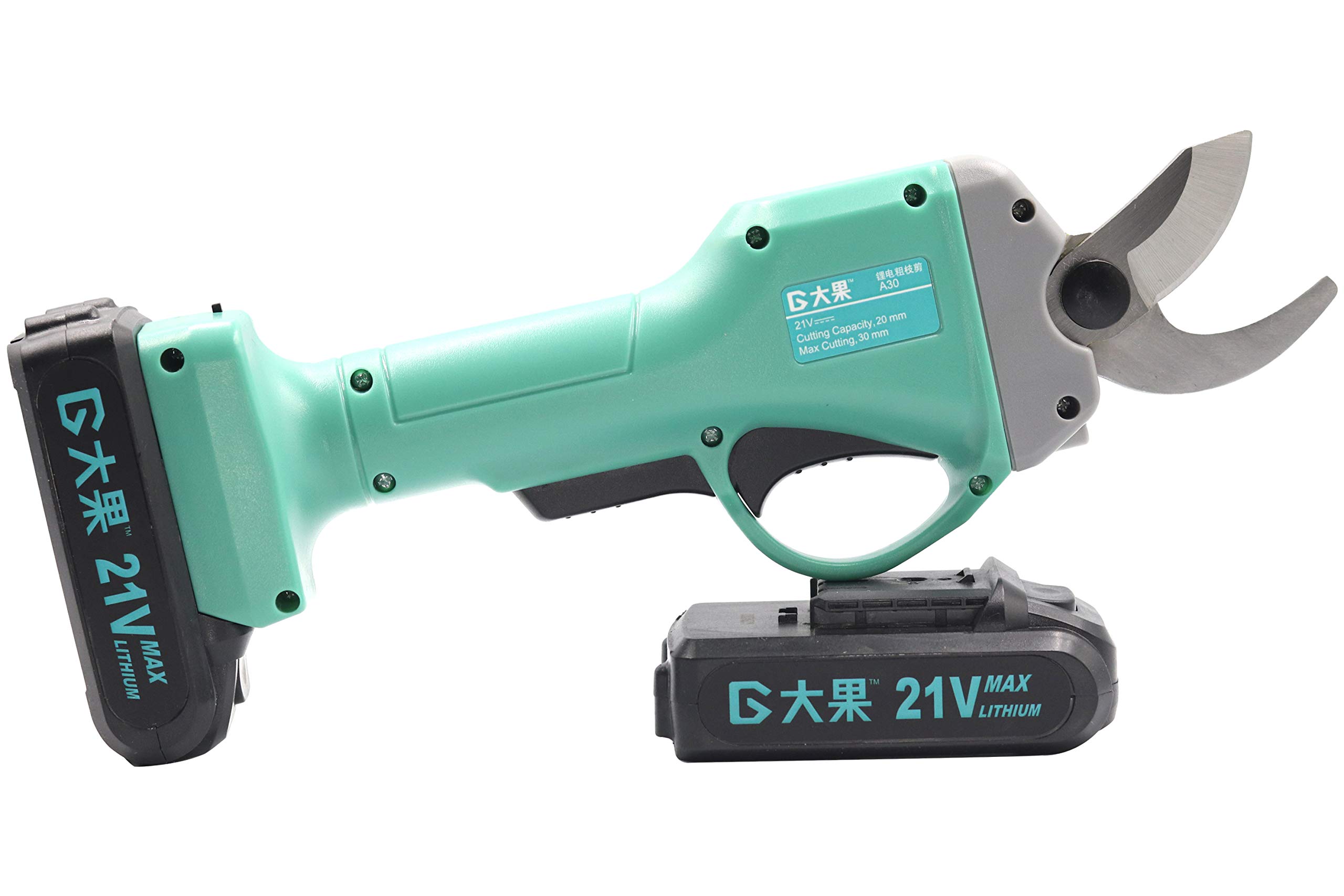 LaecabvElectric Branch Cutter Scissors 16.8V Li-ion Battery 25mm Cordless Garden Pruning Shears Fruit Tree Bypass Orchard Grapevine Economical Sharp Cutting Tool