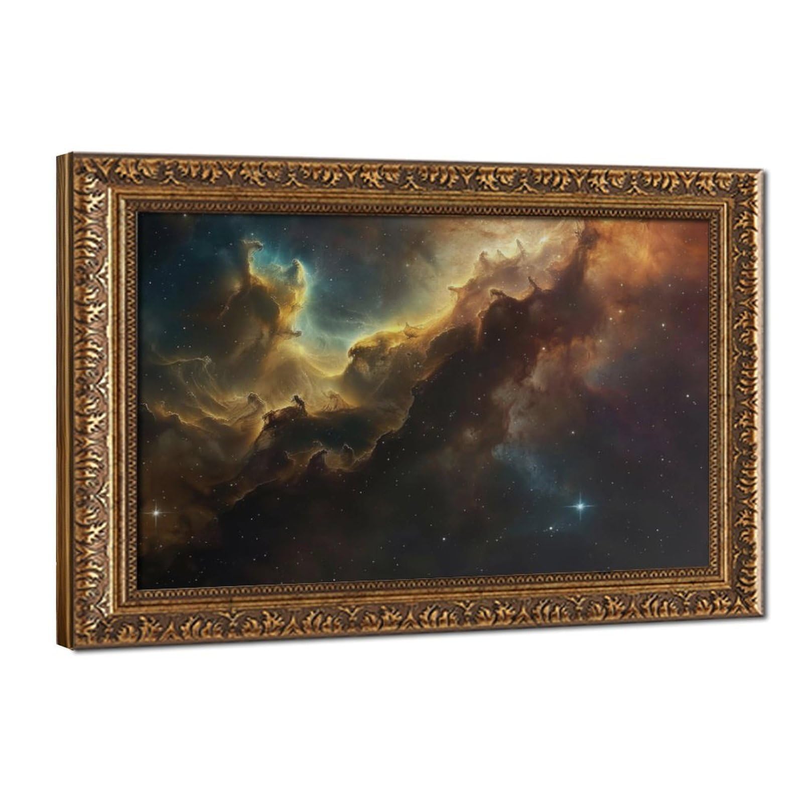 Bareronor Interstellar Nebula Poster Canvas Poster Bedroom Decor Landscape Office Room Decor Gift 24" L X 36" W