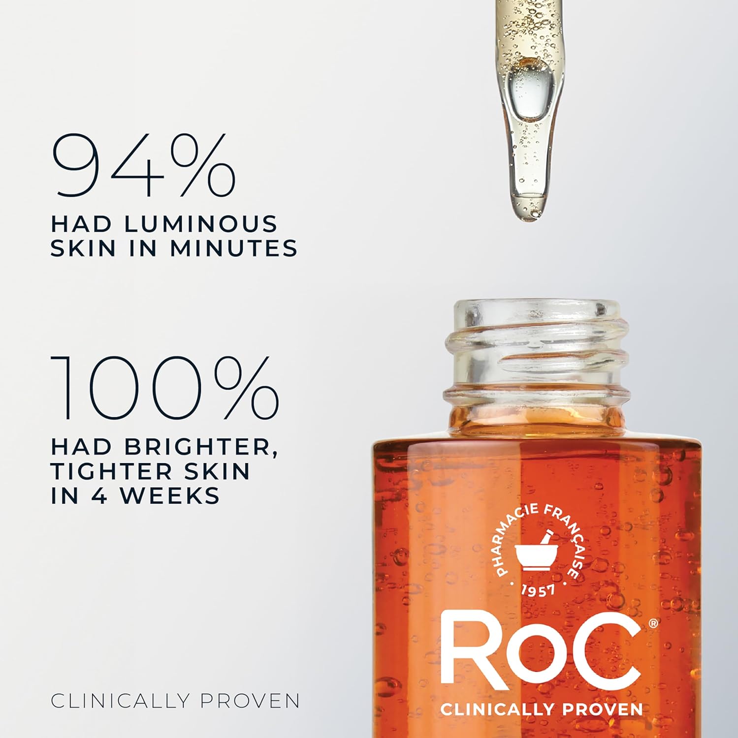 RoC Multi Correxion® Revive + Glow 10% Active Vitamin C Serum for Face, Daily Anti-Aging Wrinkle and Skin Tone Skin Care Treatment, Brightening Serum for Dark Spots, 1.0 fl oz (Packing May Vary)