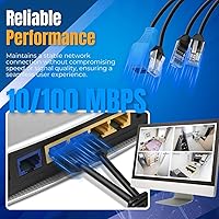 Vista 6 de TNP - Kit combinador/divisor de cable Ethernet RJ45 (2 pares), 2 macho a 1 hembra y 1 macho 1 hembra a 1 hembra adaptador de datos POE LAN Ethernet