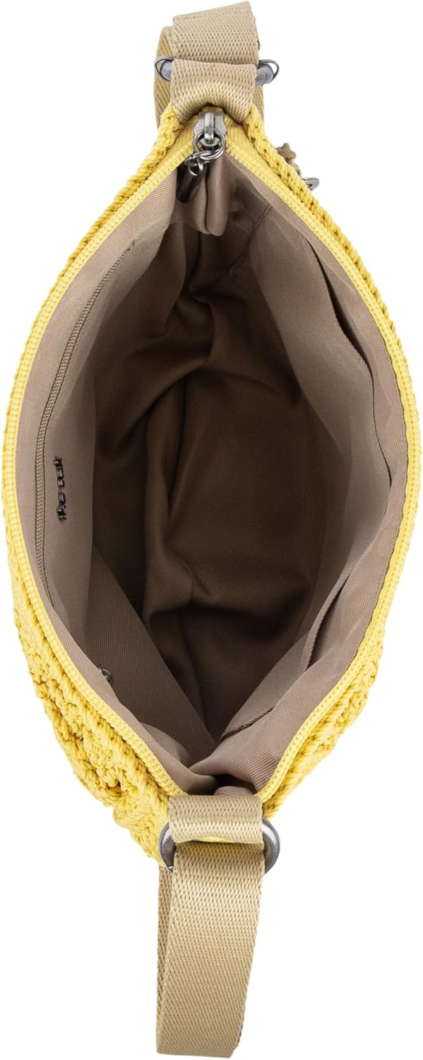 The Sak Ryder Small Crossbody Purse - Hand Crochet Women's Handbag for Everyday & Travel - Mini Cross Body Bag With Zipper Closure & Adjustable Shoulder Bag Strap - Chartreuse Sunbeam - Image 3