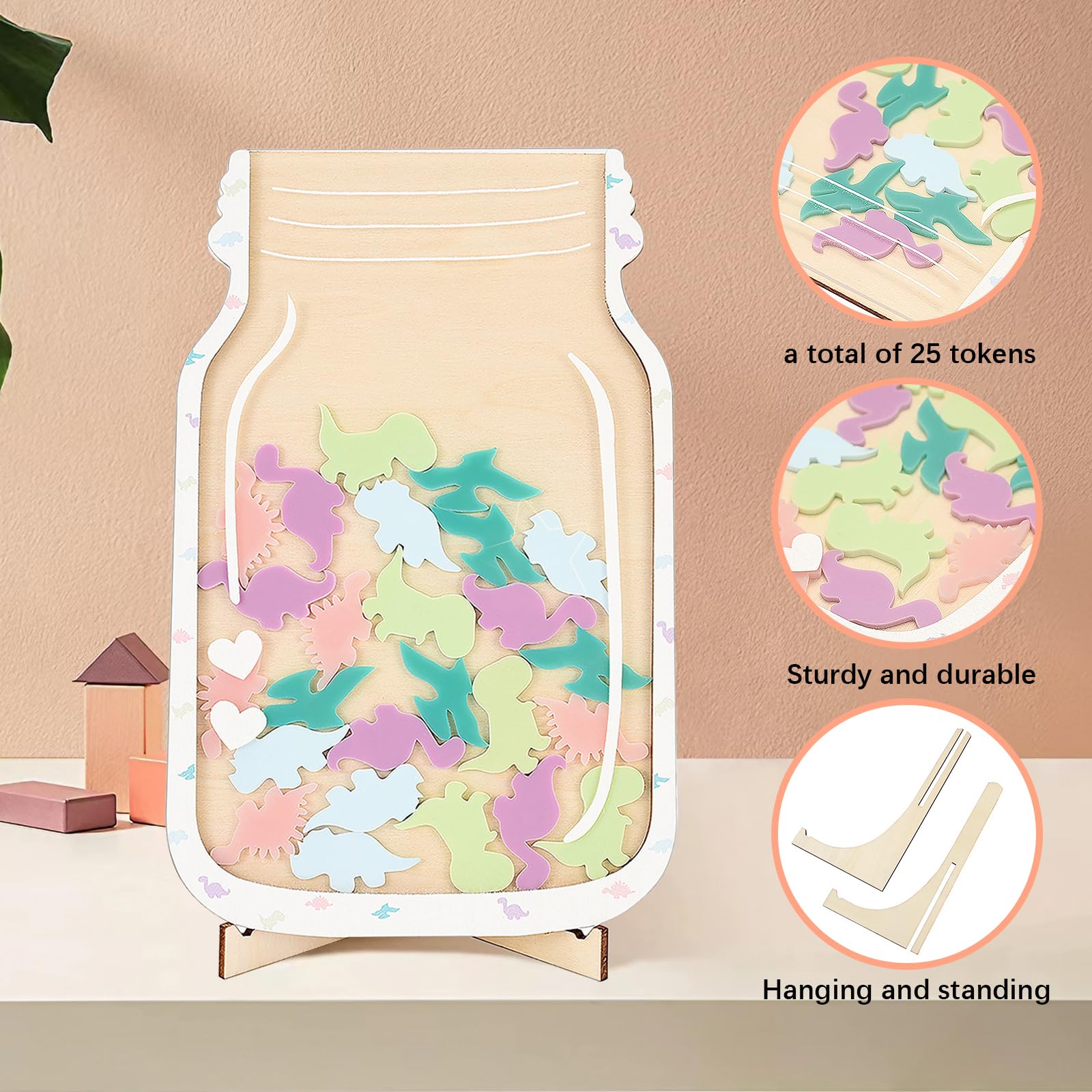 Snapklik.com : Zaruatu Classroom Reward Jar Magnetic Dinosaur Reward ...