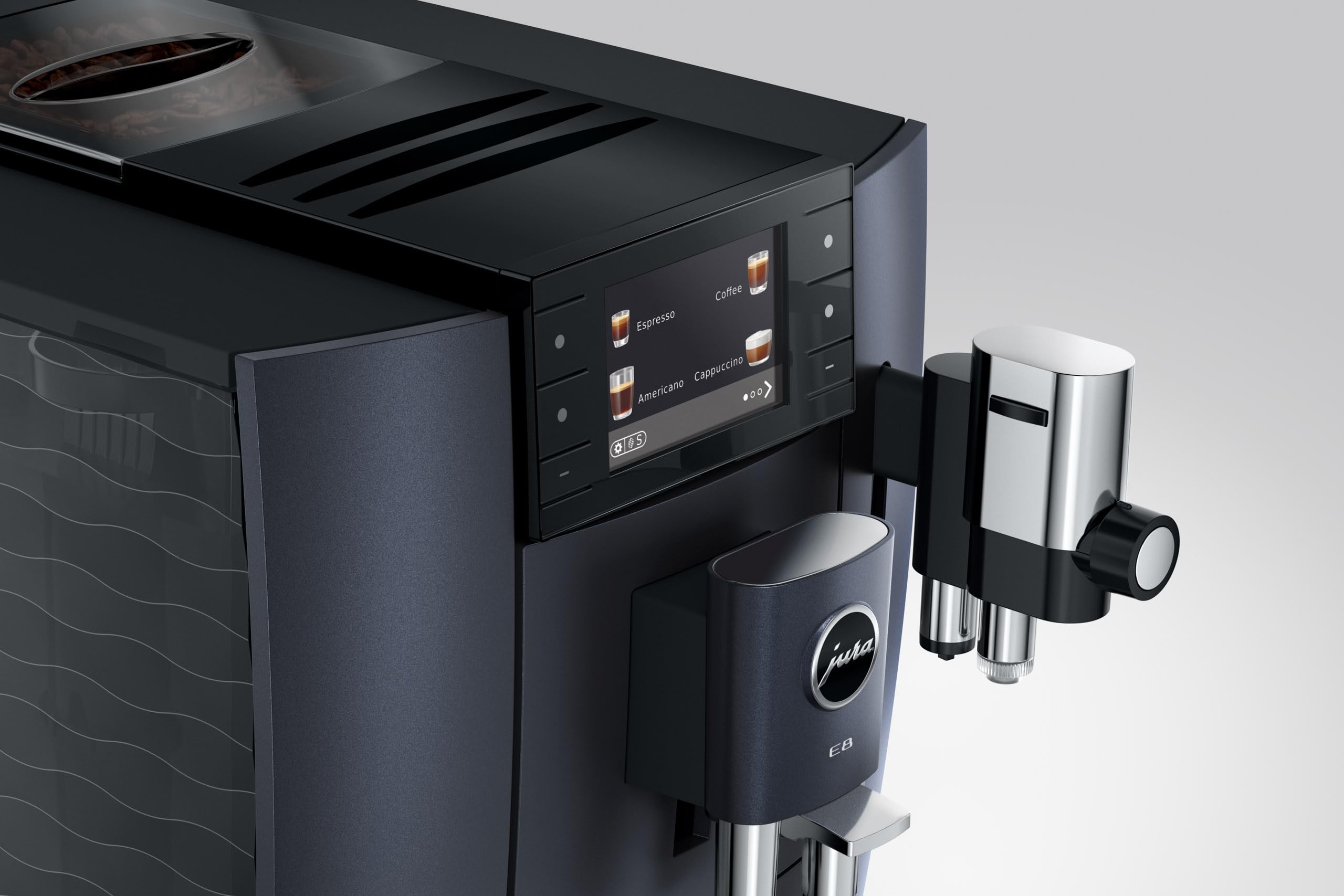 Jura - E8 Cosmic Black (ED) - Macchina da Caffè Automatica con 27 Specialità, Light Brew e Sweet Foam