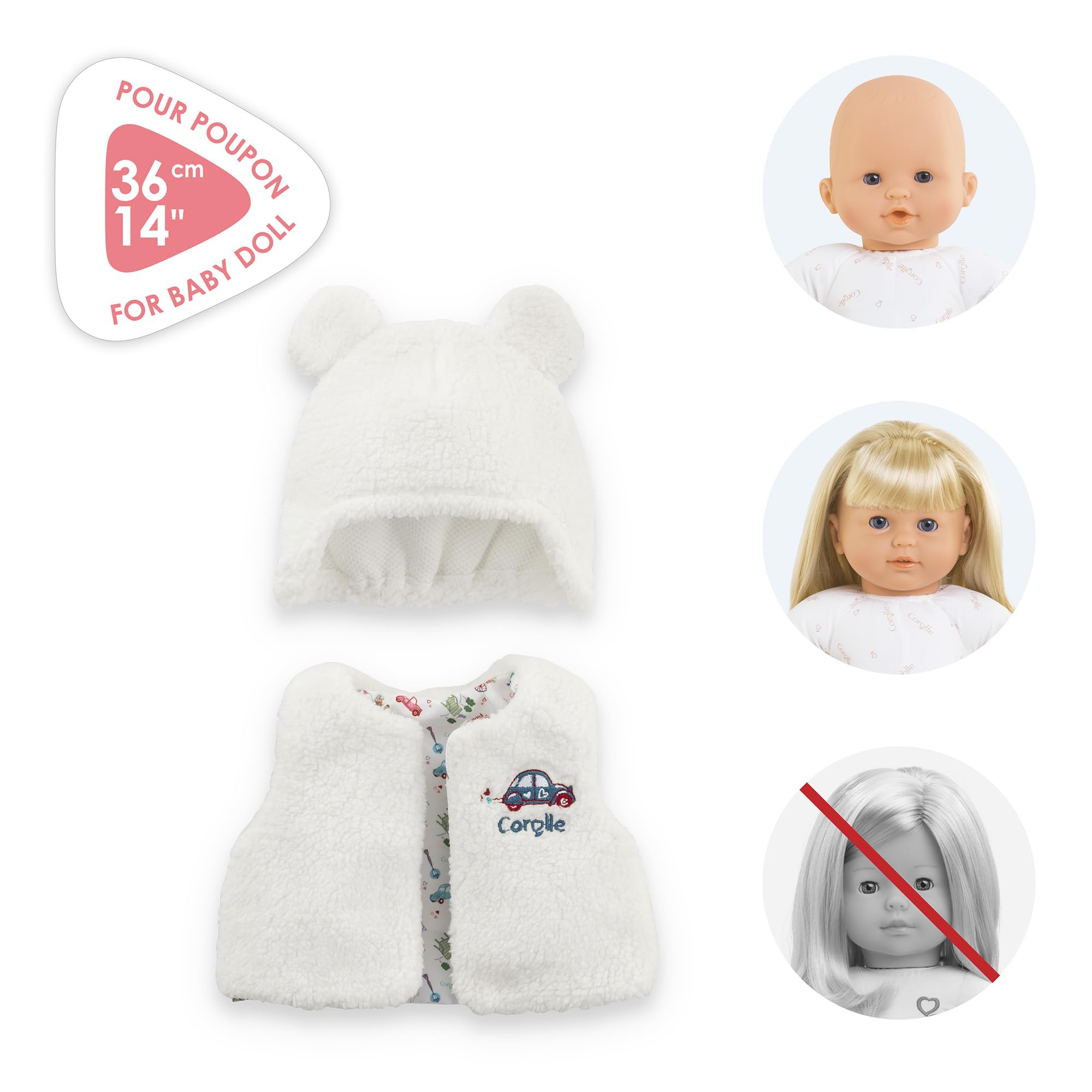 Corolle - Jurk, een weekend in Parijs, kleding voor poppen 30 cm, vanaf 18 maanden, 9000111050