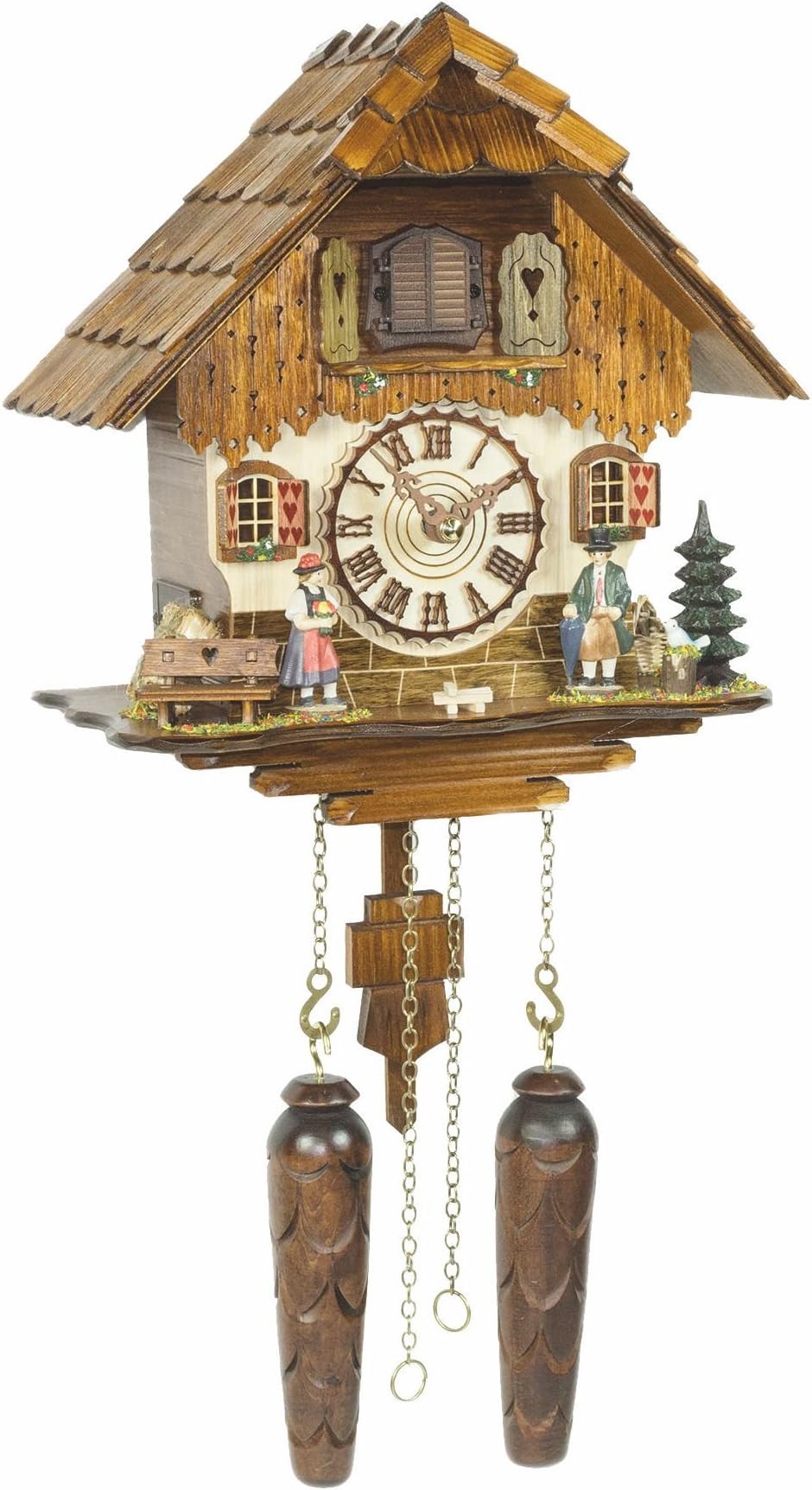 Trenkle Quartz Cuckoo Clock Black forest house TU 452 Q HZZG