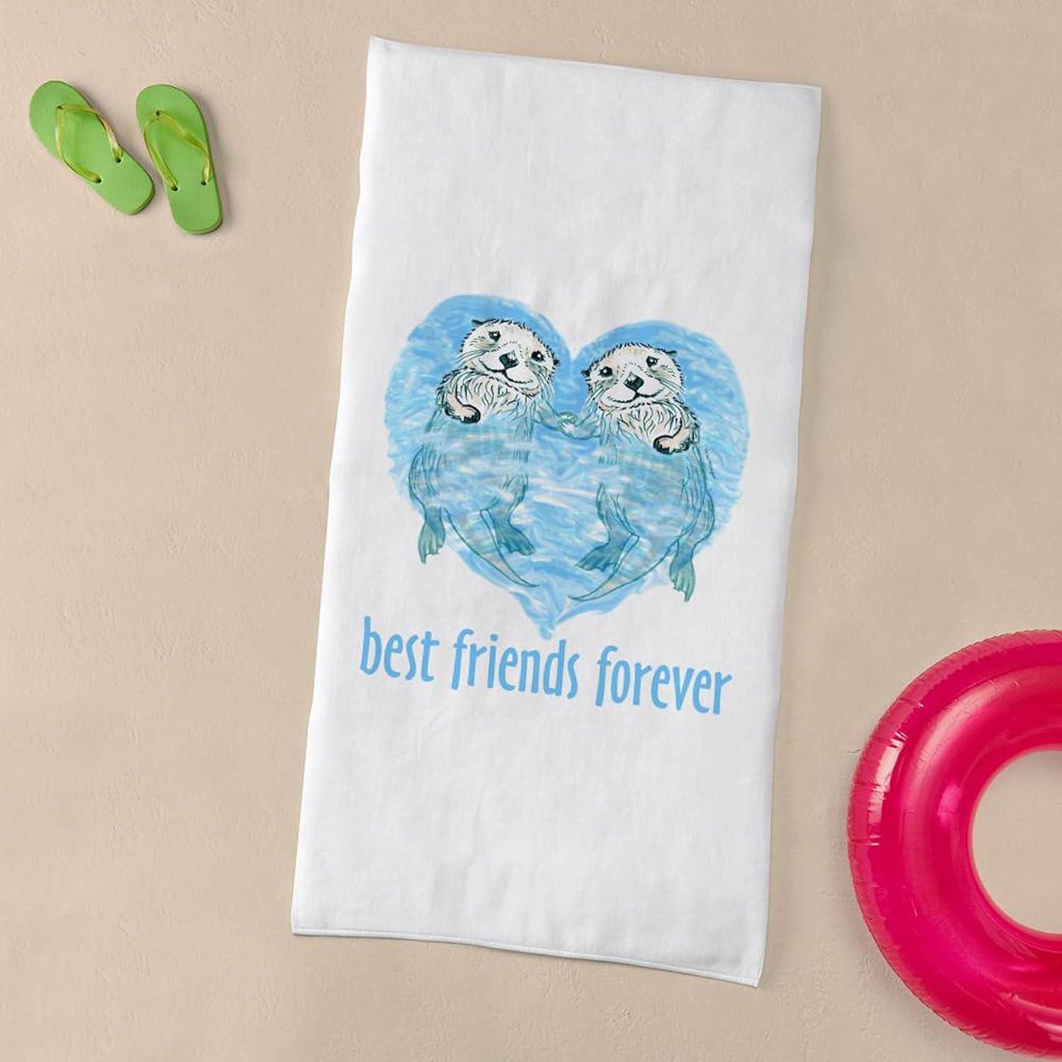 CafePress Best Friends Forever 30"x60" Absorbent Cotton Back, Soft Beach, Pool Towel