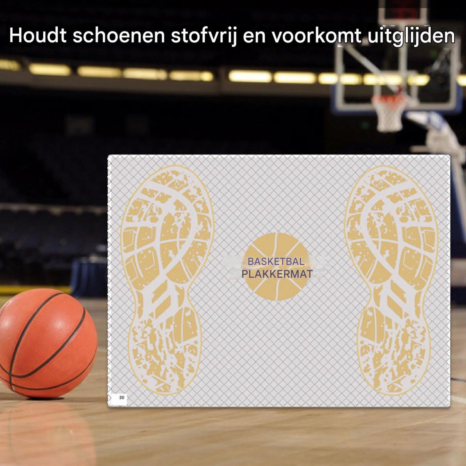 Estera de Tracción Baloncesto – Superficie adhesiva antideslizante de 17x13 pulgadas, tablero de agarre deportivo, alfombrilla de baloncesto autoadhesiva duradera con hojas de repuesto, accesorio