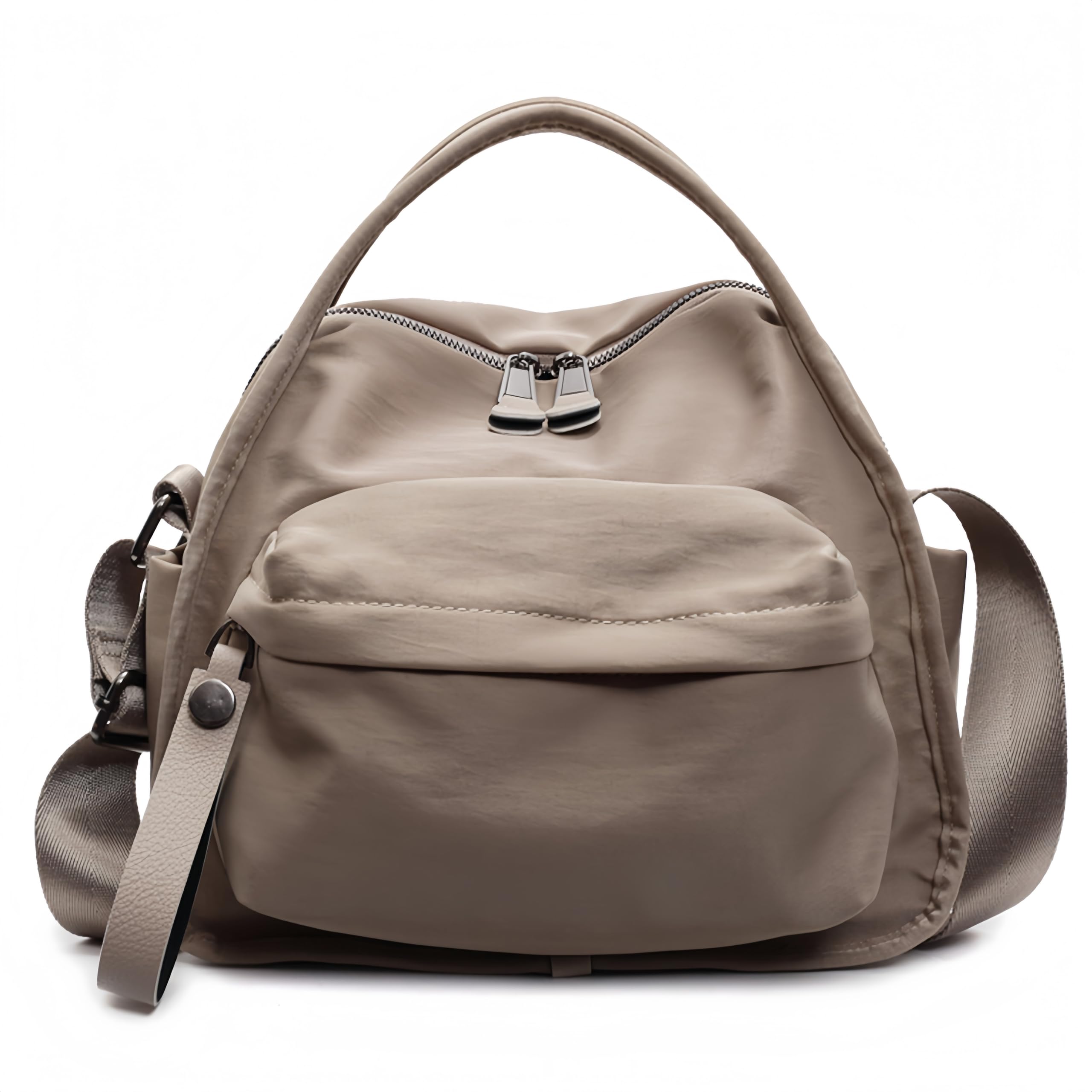 CATSEA Women's Elegant Solid Color Shoulder Bag Fashionable Zipper Crossbody Bags Soft Top Handle Handbag Purse