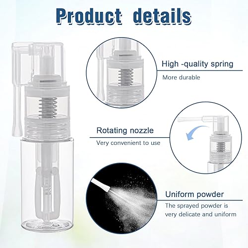 Miniatura 4 de 2 unidades de pulverizador de purpurina transparente para manualidades con purpurina, botella vacía multiusos vacía de plástico pulverizador