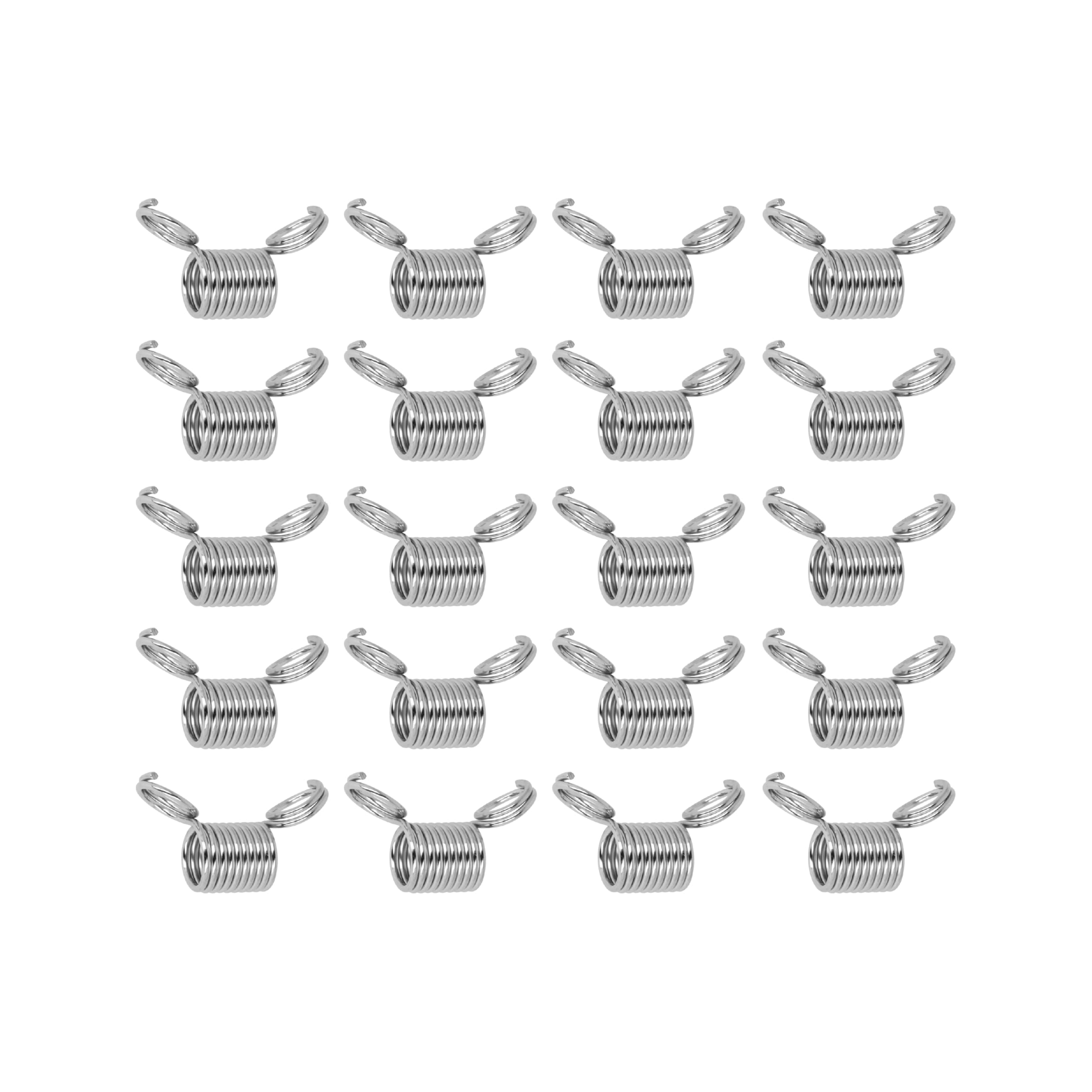 The Beadsmith SpringEEZ Bead Clamps – 20 Small Size Stainless-Steel Spring Clips for Jewelry &amp; Bracelet Making Kit Projects, Prevent Beads from Falling While Beading