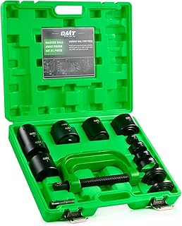 OMT Master Ball Joint Press Kit, Ball Joint Removal Tool Kit for Ball Joint U Joint and Brake Anchor Pin Removal, 21pc Ball Joint Tool Set with Ball Joint Press and Universal Adapters