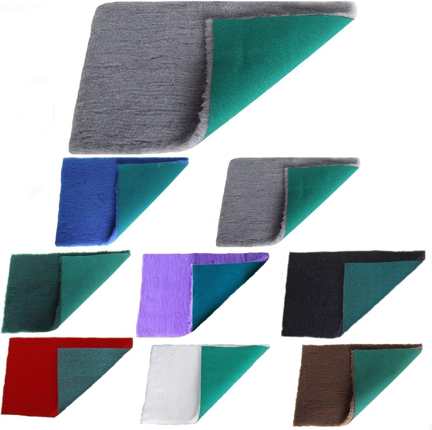 VARIOUS SIZE PIECES - RECTANGLE, SQUARE - 8 COLOURS - Ready To Use, Selvage Edge Removed - Whelping Fleece, Vet Bedding, Dog Bed, Dog, Vet, Bed (100cm x 100cm, GREY)