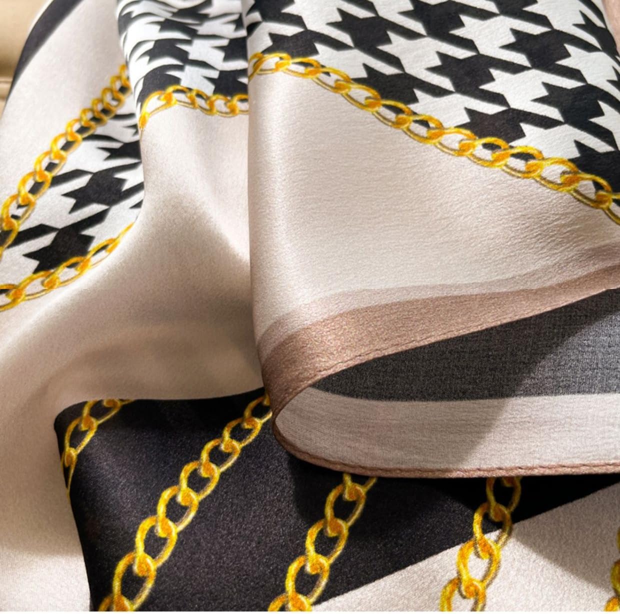 MEISEE 100% Mulberry Silk Scarfs Small Square Scarf 21" x 21" Neck Scarf Breathable Lightweight for Women Gift Packed - Image 3