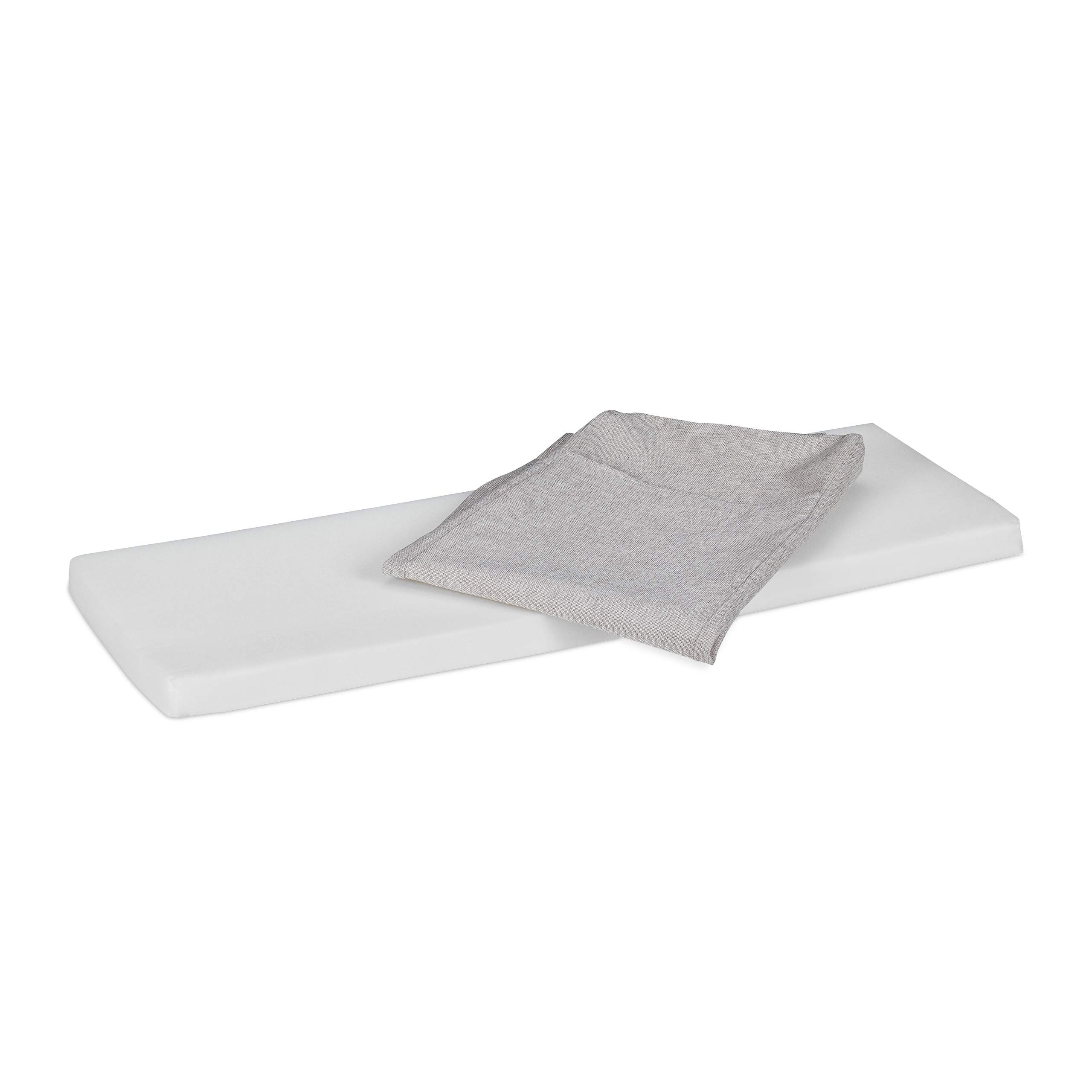 Relaxdays Panca con Contenitore, 3 Cassetti & 1 Cuscino, Cassapanca da Cucina, HxLxP: 44 x 105 x 35 cm, Bianco