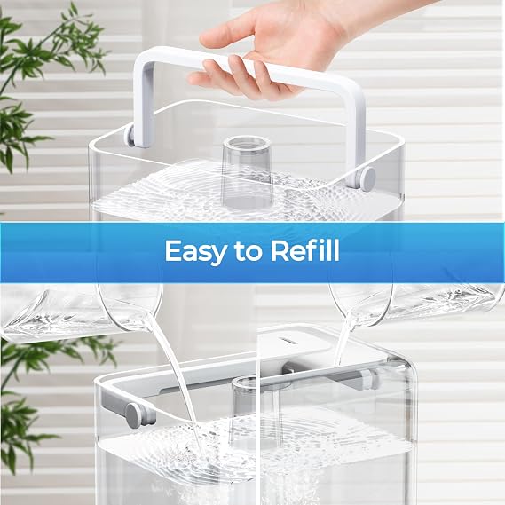CHIVALZ 6L Top Fill Humidifier,50H Runtime,Aroma Diffuser,1 Pack | 26dB whisper quiet,built-in nightlight,dual mist outlets,balances indoor humidity,deal for nursery & plant care